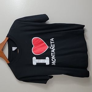 Alemar Women's Black “I Love Montanita T-Shirt Size M
